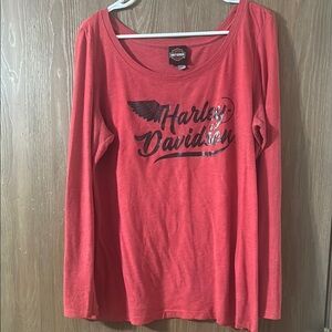 Harley-Davidson Red Long Sleeve Shirt